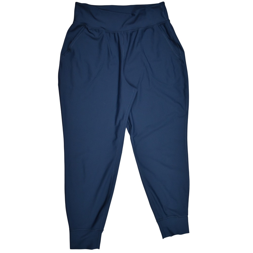 Old Navy Powersoft High-Rise Jogger Steel Blue Crossover Waist Active Pockets L